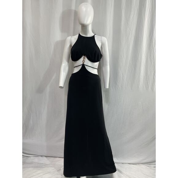 Lpa 'Elisa' Black Cut Out Maxi Dress Size S - Picture 2 of 5